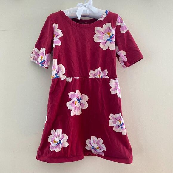 Old Navy Girls Burgundy Flower Dress XS (5T) - Picture 2 of 7